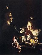 Joseph Wright of Derby. Two Girls Dressing a Kitten Joseph wright of derby